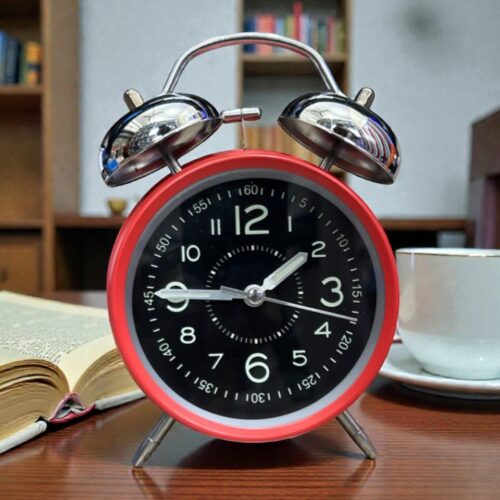 WhatsApp Image 2026-02-24 at 4.47.52 PM Bell Alarm SIlver,Matt Red and black Clock(Radium)- (TC-250)