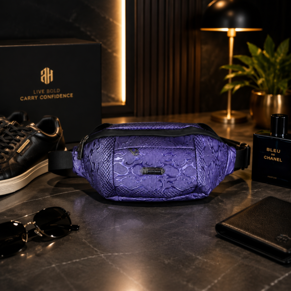 Luxury Textured Royal Blue Crossbody  Bag (CB-603)