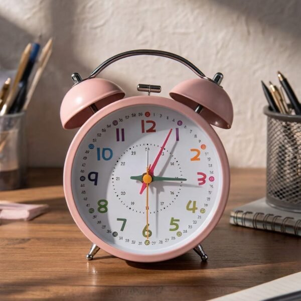 Bell Alarm pink and White Clock (TC-237) (Copy)