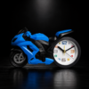 Premium Blue and Black Motorcycle clock-{8 inchi} (MC-913)