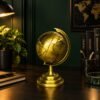 7.10 Inchi Metallic Golden Colour World Globe (WG-915)