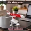 20 cm Metal AIR ASIA.COM Aircraft with Rotating Stand(Air-718)