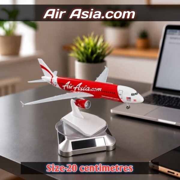 20 cm Metal AIR ASIA.COM Aircraft with Rotating Stand(Air-718)