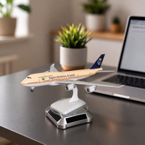 20 cm Metal SAUDI ARABIAN Aircraft with Rotating Stand(Air-712)