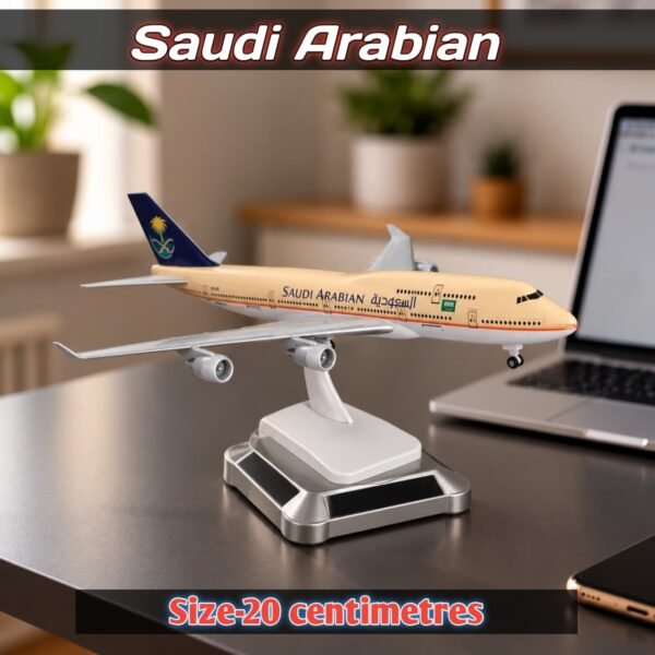 20 cm Metal SAUDI ARABIAN Aircraft with Rotating Stand(Air-712)