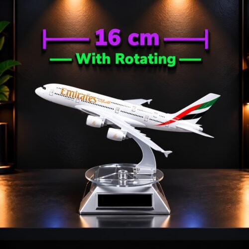 16 cm Metal EMIRATES  Aircraft with Rotating Stand(Air-703)