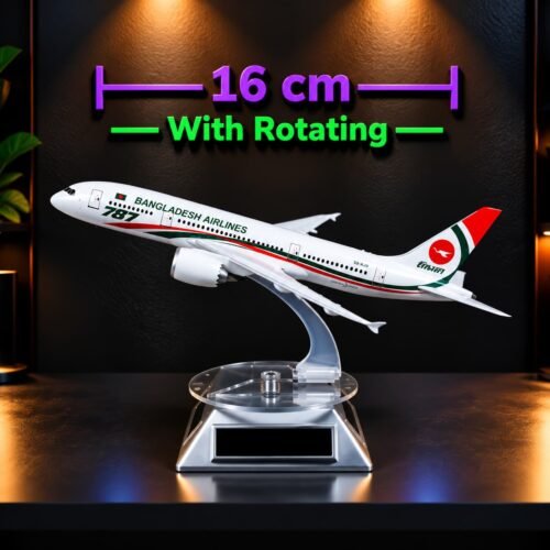 16 cm Metal BANGLADESH AIRLINES  Aircraft with Rotating Stand (Air-708)