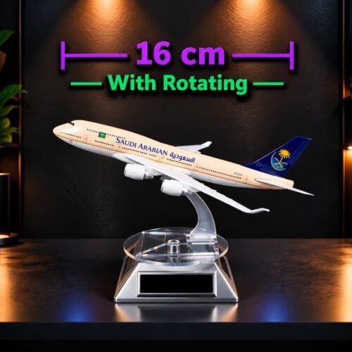 16 cm Metal SOUDI ARABIAN  Aircraft with Rotating Stand(Air-720)